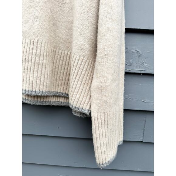 FAHERTY Snowdrift Wool Blend Sweater Oatmeal Large L - Picture 7 of 8